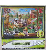Master Jigsaw 500 Puzzle Pieces Glow in the Dark AFTERNOON SIESTA Kitten... - $588.24 MXN