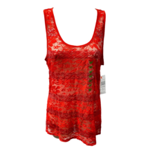 Dream Out Loud Tank Top Selena Gomez Sleeveless Red Floral Lace Sequins Juniors - $18.99