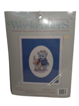 Weekenders Counted Cross Stitch Kit, Teddy Sailor Bear Boat with Mat 8&quot; ... - £8.74 GBP