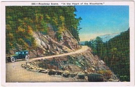 Postcard Roadway Scene In The Heart Of The Mountains North Carolina - £3.08 GBP