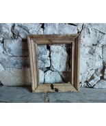 Old Retro Primitive Wooden Hand Carved Picture Frame of 19th. - $932.28 MXN
