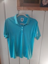 FootJoy Women&#39;s Golf Shirt Blue Short Sleeve Polo Sz Large - £15.78 GBP