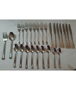 Lot of 26 Pcs Oneida Stainless Lincoln Spoons Knives Forks Serving Fork ... - £38.88 GBP