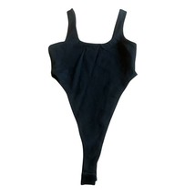 Maniere De Voir Sleeveless Stretch Bodysuit Black Classic High Waisted S... - $53.22