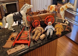 The Lone Ranger Rides Again Gabriel Prarie Wagon Horses Tonto Parts Incomplete - £279.73 GBP