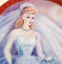 Barbie 1959 Bride To Be 23k Gold Collector Porcelain Plate Limited COA  E12 - £39.44 GBP