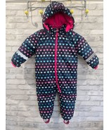 Topo Mini Girls One Piece Snow Suit Fleece Lined SIze 18-24 Months Crisp... - $475.79 MXN