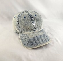 American Eagle Logo Faded Light Blue Denim Jean Hat Cap Adjustable Strap - $12.72