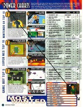 Nintendo Power Charts Fall 1998 N64 Super NES Game Boy Video Game Most Wanted - £10.41 GBP