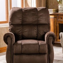 Chocolate Velvet Heat Therapy and Massage Electric Lift Recliner - £706.97 GBP