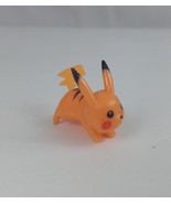 Vintage Pokemon 1&quot; Micro Mini Figure Orange Pikachu Running - $16.82