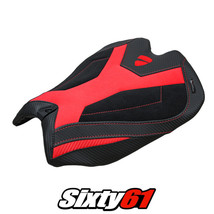 Ducati Panigale V4 2025 Seat Cover Tappezzeria Suede Black Red Ducati Logo - $207.00