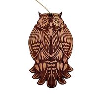 Cute Owl - Cedar Ornament - £15.38 GBP
