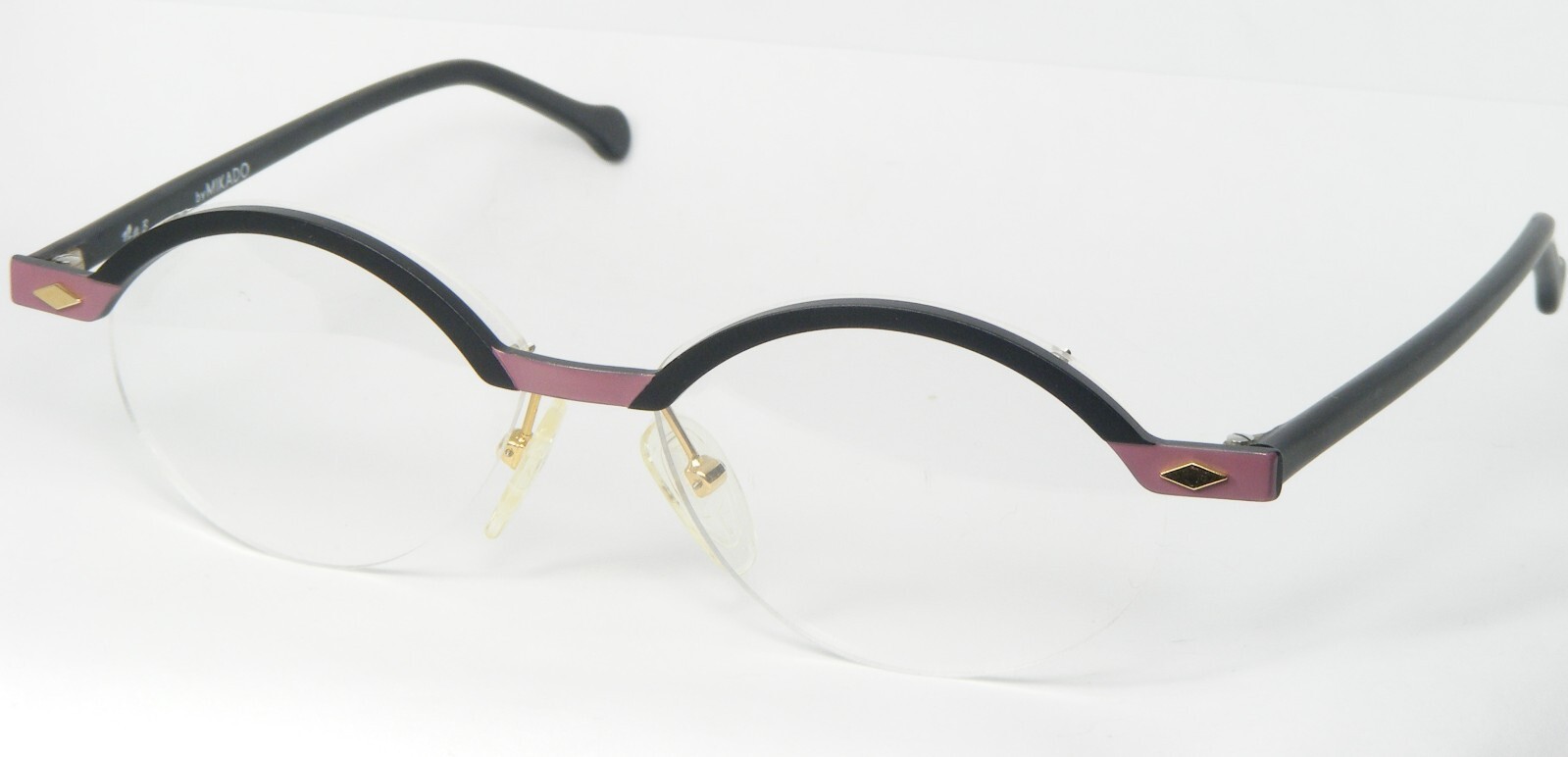 Vintage Milli B. Da Mikado 052 Nero/Lilla Unico Raro Occhiali 56mm Germania - $86.12