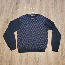 Van Heusen Men&#39;s Knit Pullover Sweater ~ Sz XL ~ Black ~ Long Sleeve - £20.80 GBP