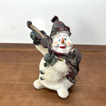 K&#39;s Collection Christmas Hand-Painted Resin Musician Snowman Violin Figurine - £10.01 GBP