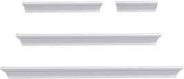Floating Wall Shelves, Set Of 4, White, 4 Count, By Melannco For, Nursery - £35.41 GBP