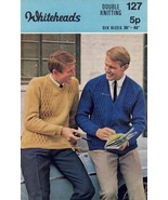 Vintage Whiteheads Knitting Pattern No 127: Men&#39;s Sweater &amp; Jacket - $3.99