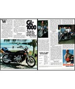 1977 Honda GL-1000 Gold Wing Motorcycle 2 Page Vintage Print Ad Beach Wa... - £8.30 GBP