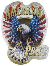 Embossed American Pride Flying Eagle 13.75&quot; x 17.5&quot; Tin Metal Sign Decor - £10.08 GBP