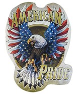 Embossed American Pride Flying Eagle 13.75&quot; x 17.5&quot; Tin Metal Sign Decor - $17.38 CAD