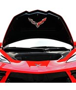 C8 Corvette Trunk Crossed flag Metal Under Lid Frunk Emblem Fits: 2020 +... - £46.54 GBP