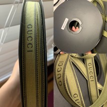One Full Roll/Spool (75M)of Gucci Green Signature Ribbon Grosgrain Made in Italy - £111.13 GBP