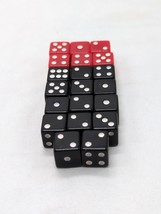 Set Of (20) Black And Red Classic Dice With White Pips 12MM - $293.50 MXN