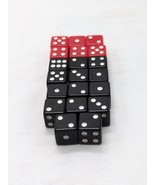 Set Of (20) Black And Red Classic Dice With White Pips 12MM - €13,55 EUR