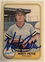 Marty Pattin Signed Autographed 1981 Fleer Baseball Card - Kansas City Royals - £4.66 GBP