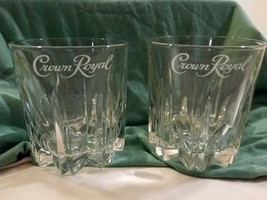 Set of 2 Crown Royal Starburst Rib White Logo Whiskey Glasses - £17.13 GBP