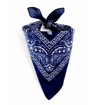 12 Pcs Navy Bandana 100% Cotton Paisley Print Head Scarf Face Mask - £21.60 GBP