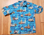 Reyn Spooner Art of Eddy Y Hawaiian Shirt Surf Woodie Wagon Chrysler Car... - $27.71