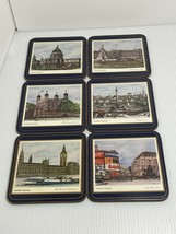 VTG Pimpernel Set of 6 Coasters "London Scenes" Cork Bottoms 4x4" - $12.15