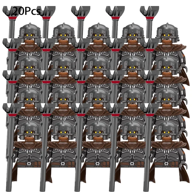 20pcs Medieval Military Lord Of Elven Guard Army Orcs Dwarves -XP-257-20pcs - £28.63 GBP