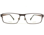 Waza Brille Rahmen Wa 1163 BRN Brown Orange Rechteckig Voll Felge 56-15-140 - $130.14