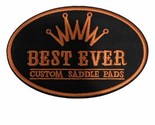 Black Orange Best Ever Saddle Pads Rodeo Embroidered Self Stick On Spons... - $12.55