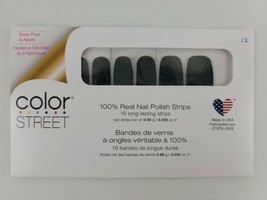 Color Street SCOT TOPIC 100% Real Nail Polish Strips Green Black Glitter... - £26.03 GBP
