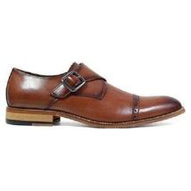 Stacy Adams Desmond Shoes Cap Toe Monk Strap Cognac Leather 25162-221 image 6