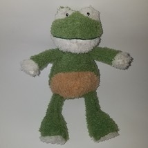 Mary Meyer Earthmates Green Frog Plush Lovey Sewn Eyes Fuzz That Wuzz Re... - £9.83 GBP