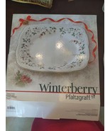 PFALTZGRAFF WINTERBERRY Platter Square NEW in Original Box  #5181427 - £26.51 GBP