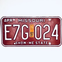 1997 United States Missouri Show-Me State Passenger License Plate E7G 024 - £20.18 GBP