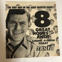 8 Great Hours Of Andy Vintage Tv Guide Print Ad TBS Andy Griffith Tpa28 - $5.93