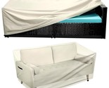 Patio Couch Cover: Waterproof, Windproof, 2-Seater, Heavy-Duty Cover Wit... - £31.45 GBP