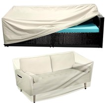 Patio Couch Cover: Waterproof, Windproof, 2-Seater, Heavy-Duty Cover Wit... - £31.45 GBP