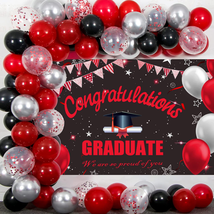2024 Graduation Decorations, Graduation Decorations Class of 2024, Red and Black - £29.84 GBP