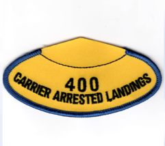 4&quot; NAVY 400 CARRIER ARRESTED LANDINGS ARC EMBROIDERED PATCH - £31.42 GBP