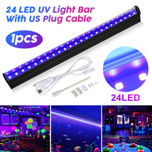 24 LED UV Light Bar Blacklight Fixtures Ultraviolet USB Lamp Strip DJ Party Club - £20.44 GBP