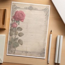 48  Sheets of  Decorative Stationery Paper for Letters , 8.5 x 11 - Roses#06724 - £19.75 GBP