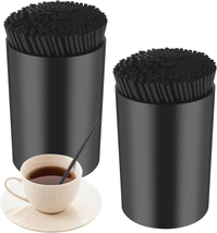 Black Coffee Stirrer and Holder Set Coffee Stir Sticks Coffee Stirrers Plastic C - £17.99 GBP